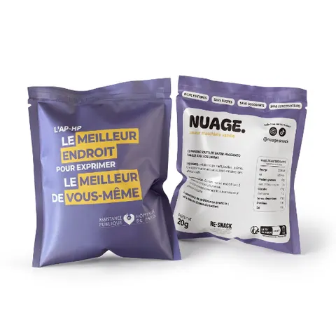 Sachet de goodies comestibles personnalisé AP-HP, saveur macchiato vanille