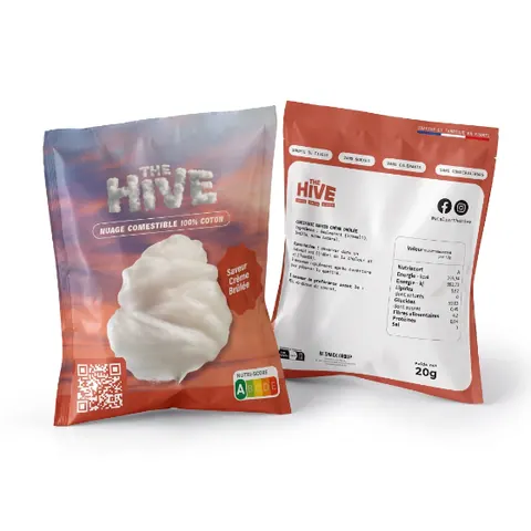 Sachet de goodies comestibles personnalisé The Hive, saveur crème brûlée